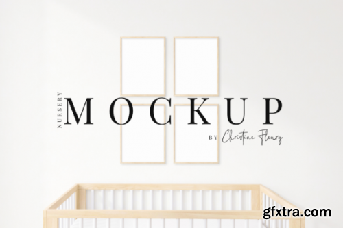 7 Nursery Wood Frame Mockup Bundle