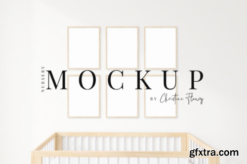 7 Nursery Wood Frame Mockup Bundle