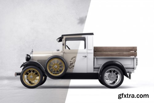  Vintage Pickup Branding Mockup