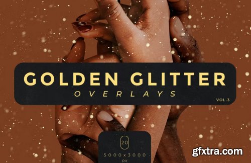 Golden Glitter Overlays Vol.3