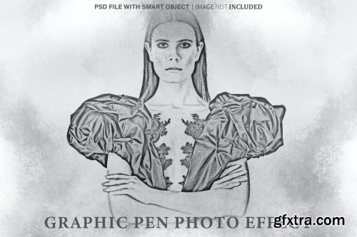 Graphic pen photo effect