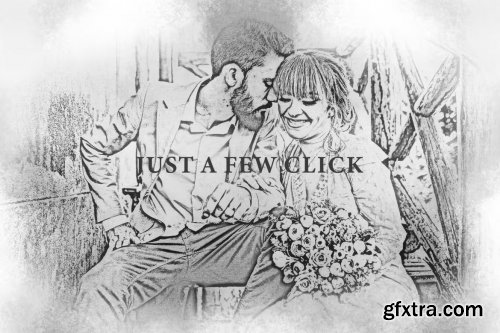 Graphic pen photo effect