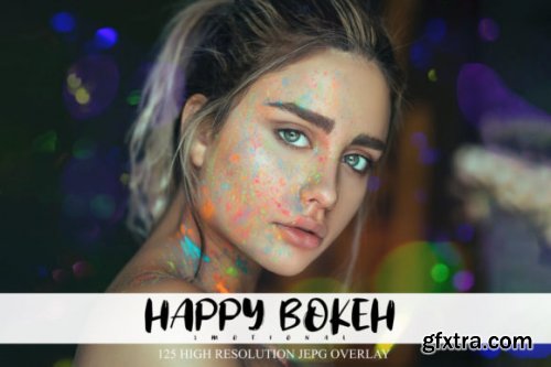  125 Happy Color Bokeh Overlays