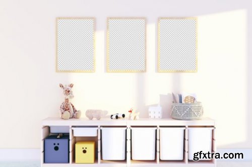 Nursery Frame and Wall Mockup