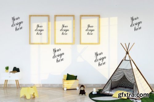 Nursery Frame and Wall Mockup