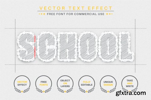 CreativeMarket - Hatching Paper Editable Text Effect 7083205