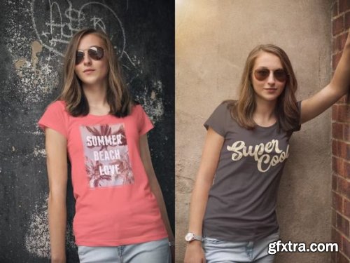  Woman 8 T-shirt Mockup Bundles