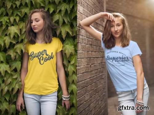  Woman 8 T-shirt Mockup Bundles