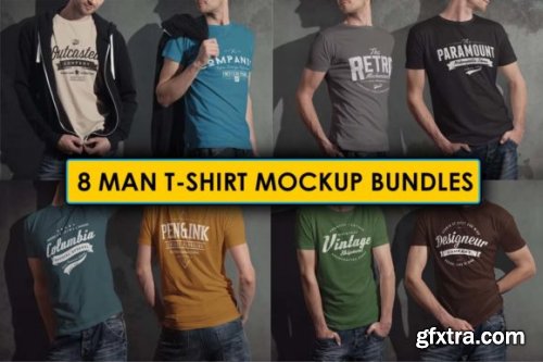 Man T-shirt Mockup Bundle