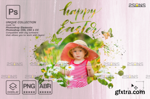 Easter Watercolor Overlay Photoshop