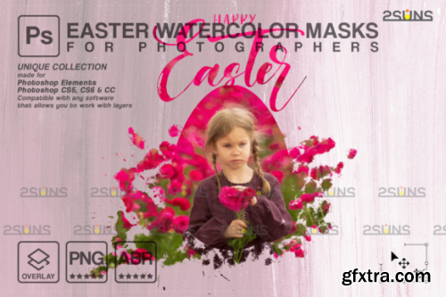 Easter Watercolor Overlay Photoshop