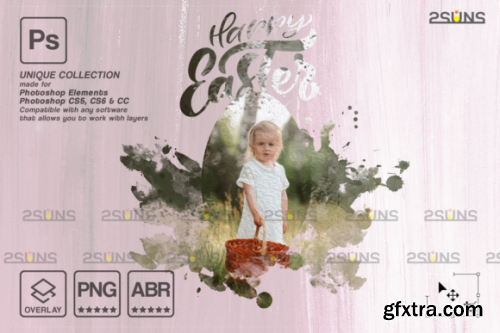 Easter Watercolor Overlay Photoshop