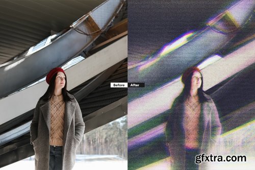 CreativeMarket - Twisted Glitch Photoshop Action 7088405