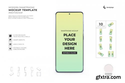  Smartphone Mockup Template Bundle 27887747