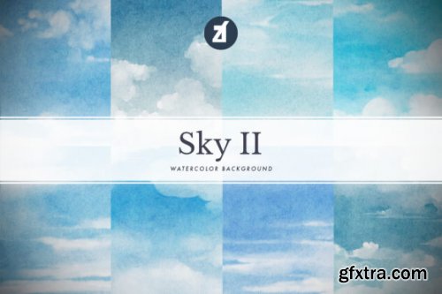  Sky Set2 Background Watercolor