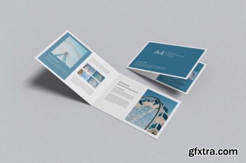 A4 Bi-Fold Landscape Brochure Mockup 