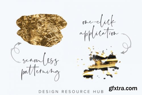  Dark Gold Foils Photoshop Styles