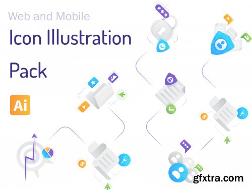 Web & Mobile Icon Illustration Pack