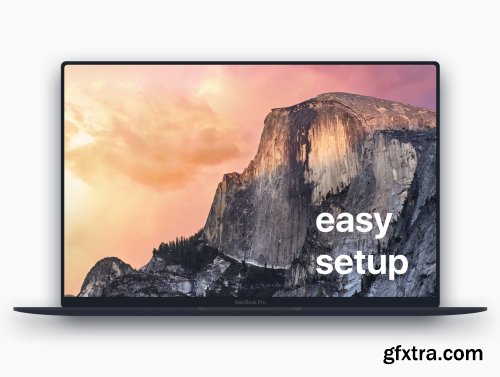 MacBook Pro Flat Mockup