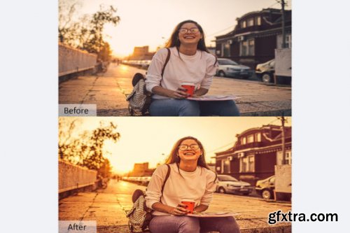  Golden Hour Effect Photoshop Actions