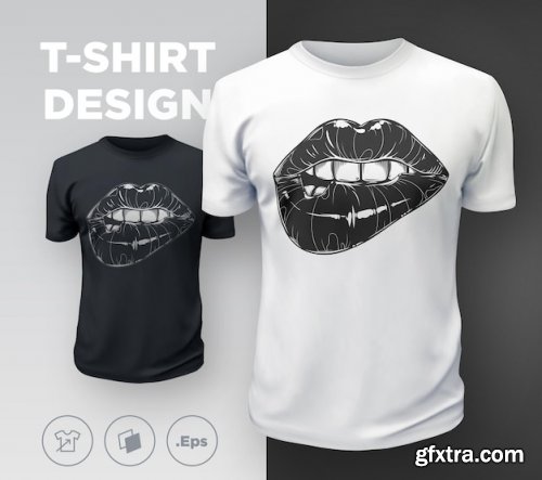 Woman's lips t-shirt print