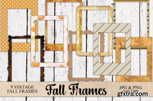  Digital Vintage Fall Photo Frames