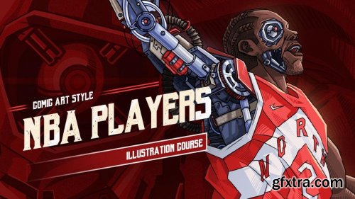 Wingfox – Comic Art Style NBA Players Illustration Course 