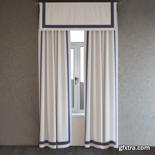 Cotton canvas drapery panel