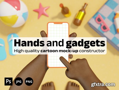 Hands and gadgets mock-up constructor