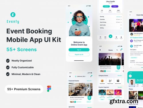 Eventy - Event Booking App UI Kit