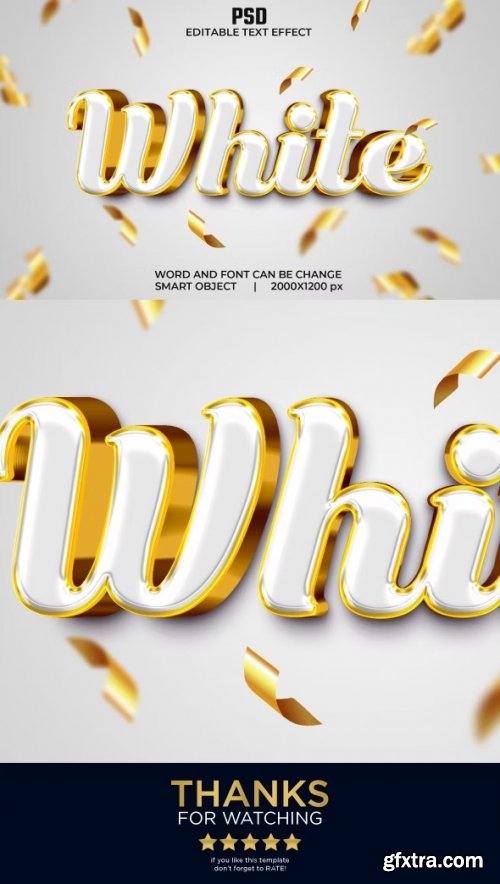 GraphicRiver - White 3d Editable Text Effect Style 36698489