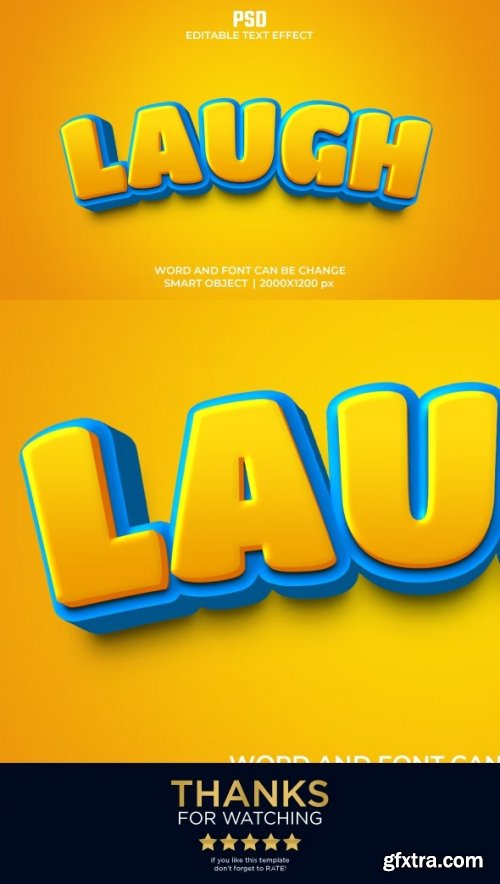 GraphicRiver - Laugh 3d Editable Text Effect style 36700056