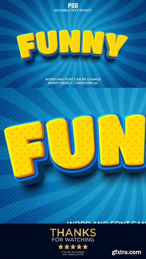 GraphicRiver - Funny Comic 3d Editable Text Effect style 36700074