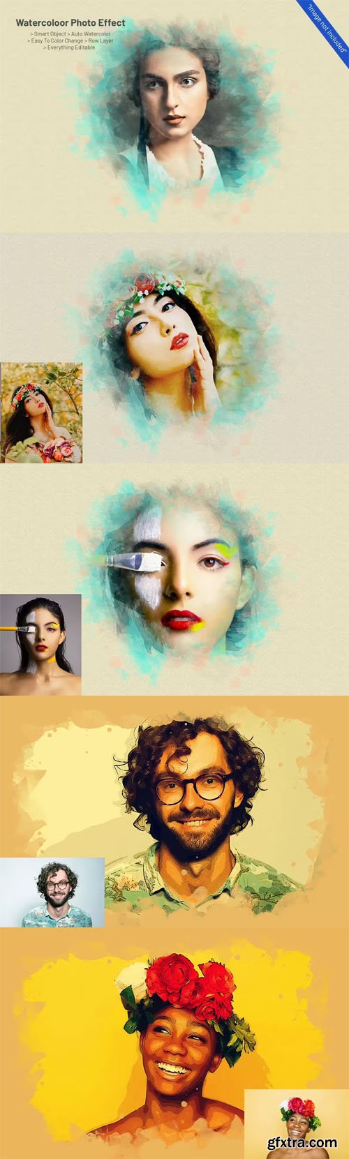 Watercolor Photo Effects for Photoshop