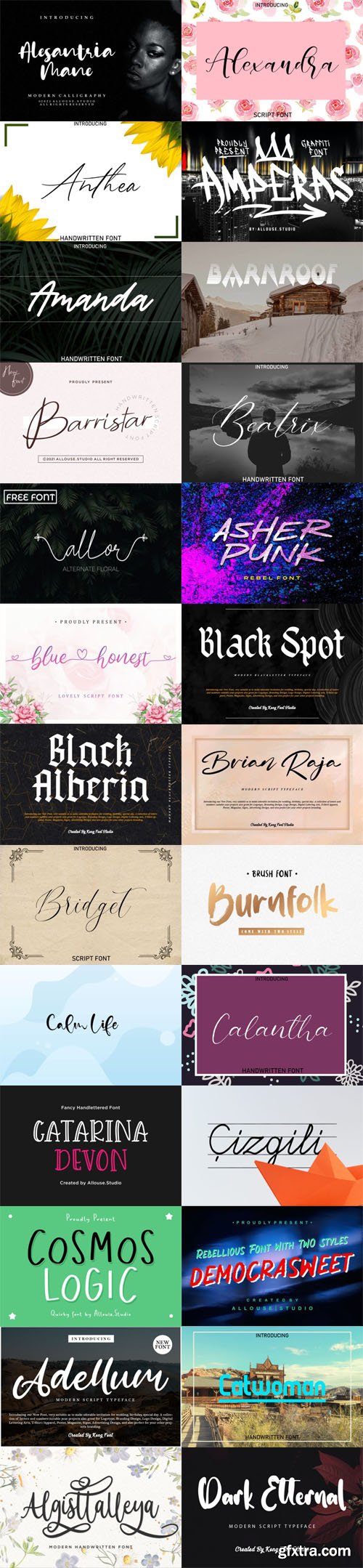 50 Fonts Bundle [Mar-2022] Vol.1