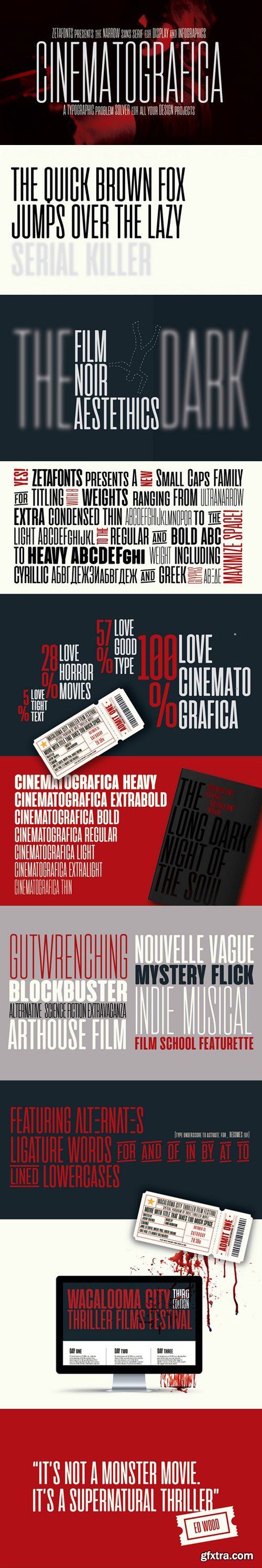 CINEMATOGRAFICA THE MOVIE FONTS