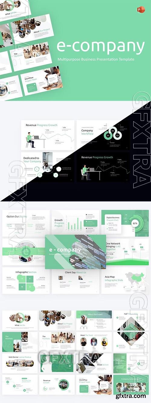 E Company Business PowerPoint Template ZK7YAWH