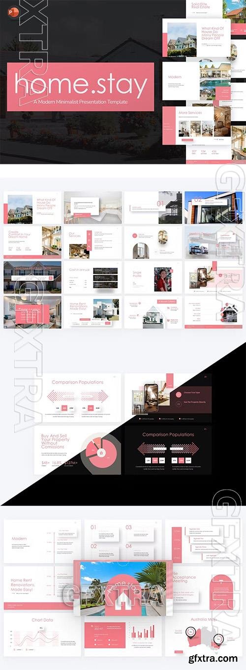 Homestay Real Estate PowerPoint Template UNQS8NV