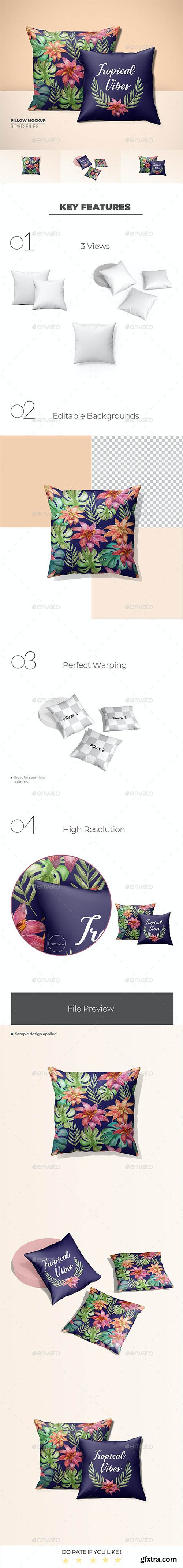GraphicRiver - Silk Cushion/Pillow Cover Mockups 34274475