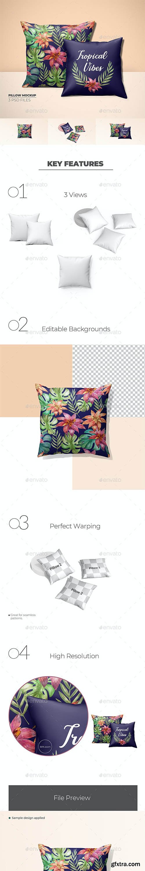 GraphicRiver - Silk Cushion/Pillow Cover Mockups 34274475