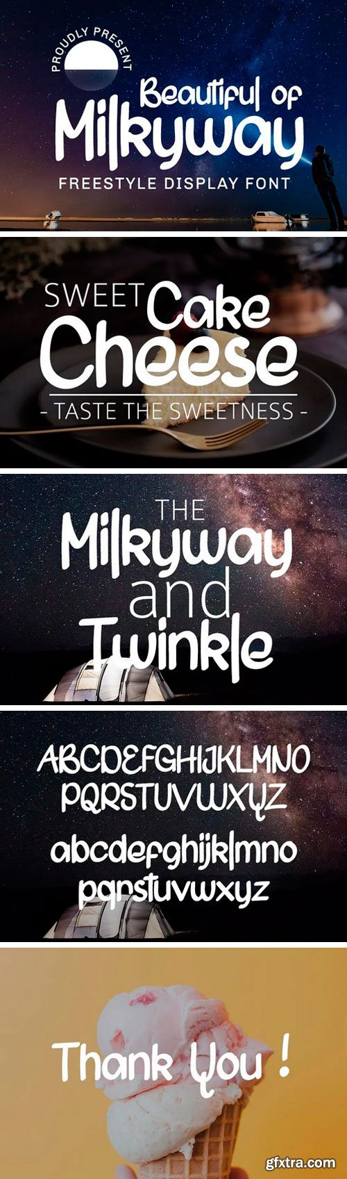 Beautiful of Milkyway Display Font