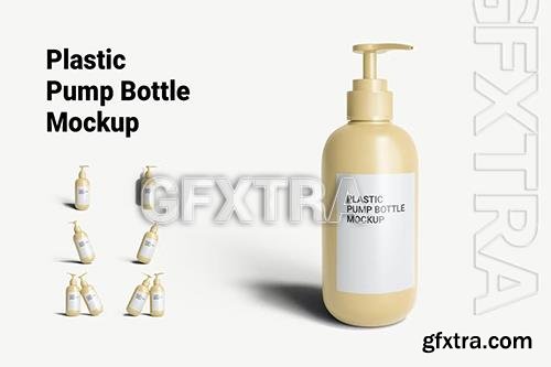 Plastic Pump Bottle Mockup 4QXE2ZS