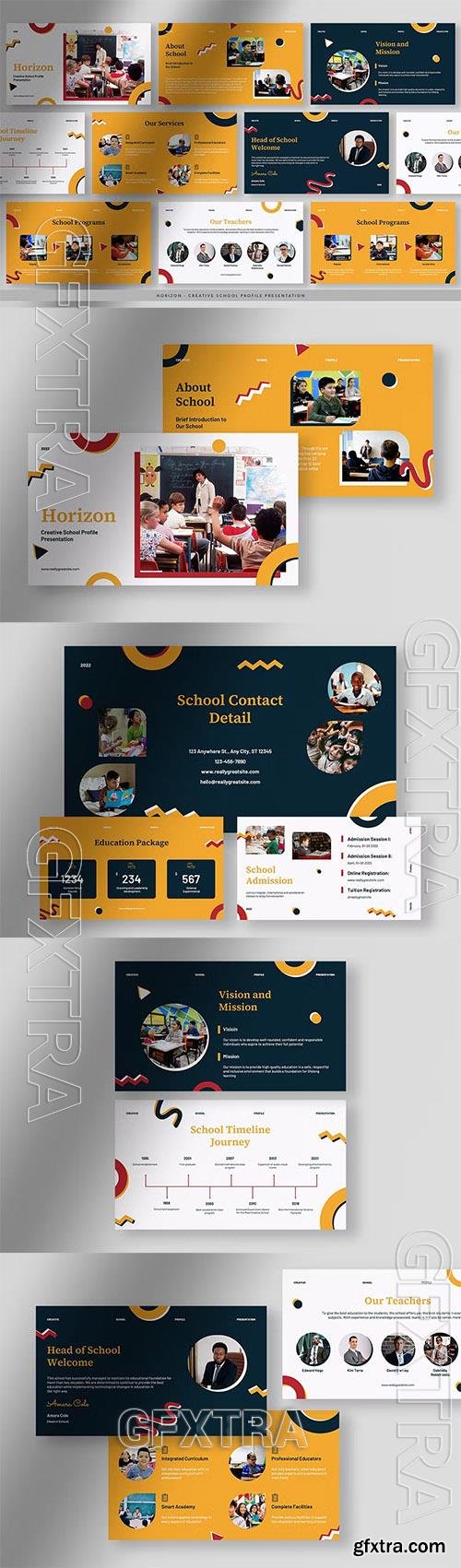 Horizon - Creative School Profile Presentation PPT 79JCVUY