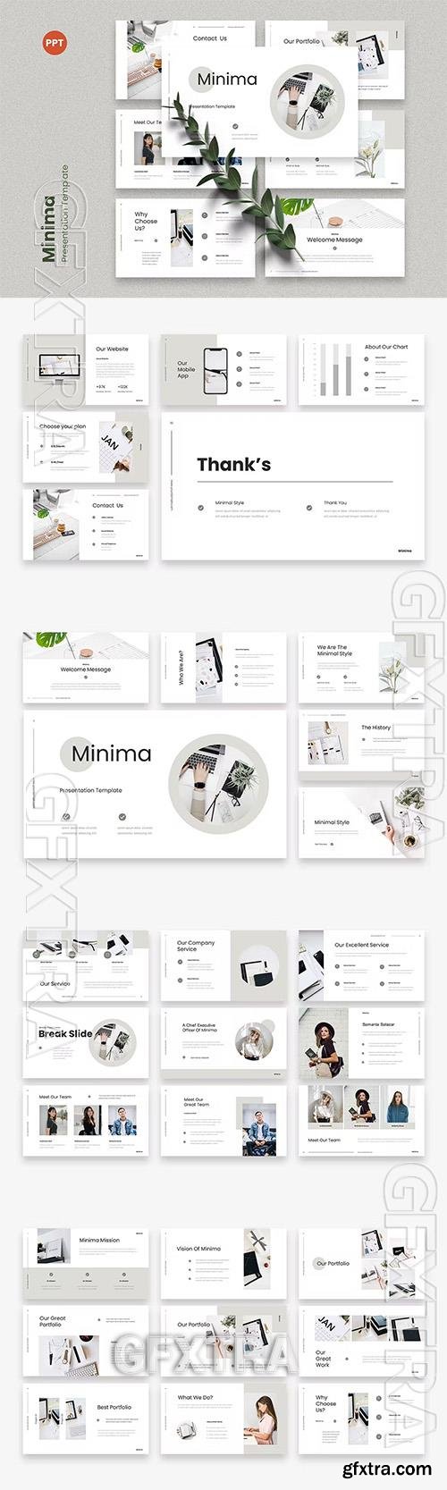 Minima - Minimalism PowerPoint Template NRW8H7N