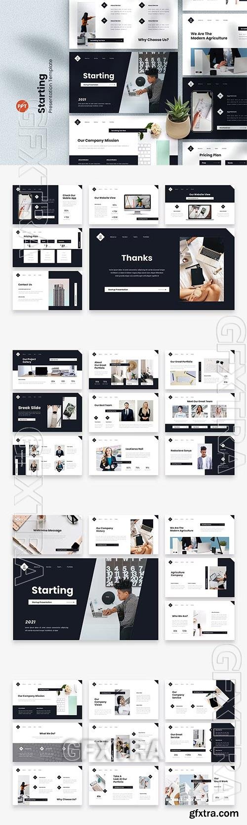 Starting - Startup Company PowerPoint Template 5XH5Y36