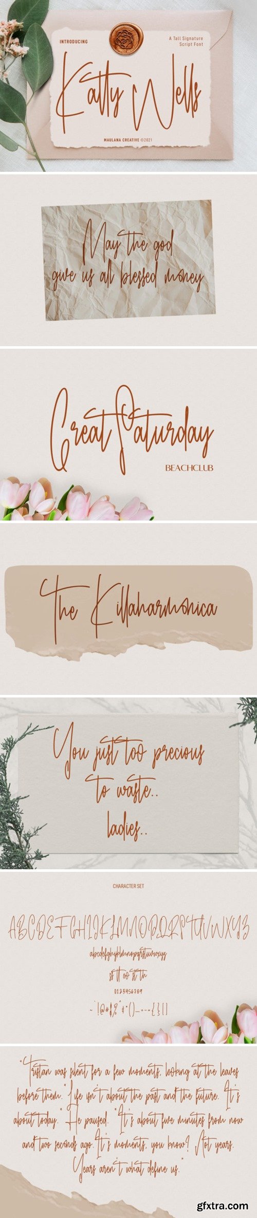 Katty Wells Signature Font