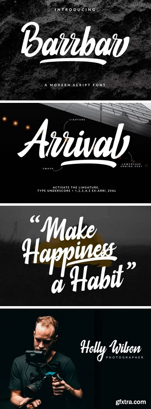 Barrbar Script Font