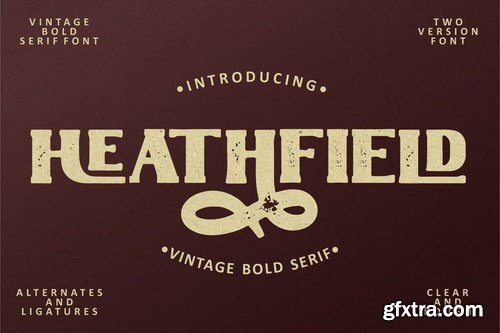 Heathfield - Vintage Bold Serif Font