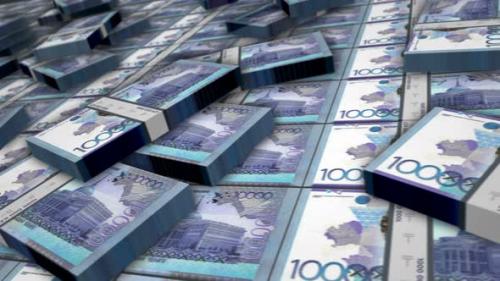 Videohive - Kazakh Tenge money banknote pack loop - 36976409 - 36976409