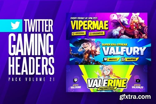 Gaming Twitter Headers Pack 21